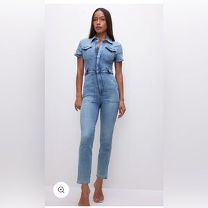 Good American Blue Denim Women's Jumpsuit